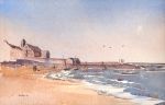 Evening painting of Kinghorn harbour